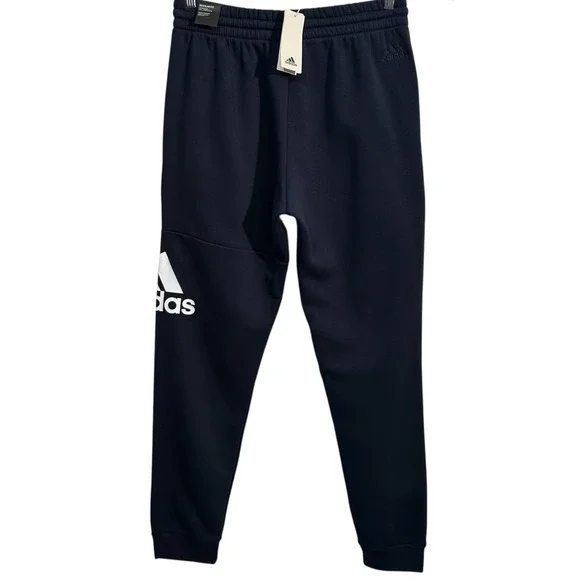 Adidas Mens Fleece Jogger Pants Size Medium Tall2 (30x35") Navy Blue Sweatpants - Picture 4 of 7